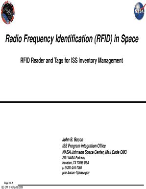 rfid tracking in a space|RFIDin Space .